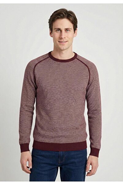 Felix Hardy Crew Neck Basic Sweater - Burgundy