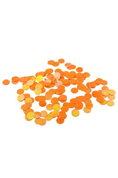 Serhat Aksesuar ve El İşçilik Oranj 12 mm Yandan Delikli Plastik Pul Payet 30...