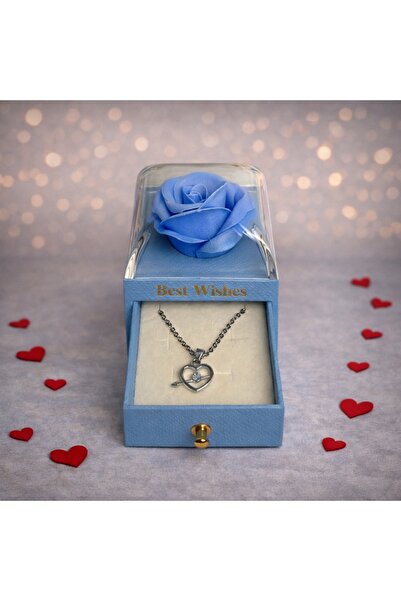 velve Elegant box with drawer Fragrant Desires, stylized with soap rose in th...