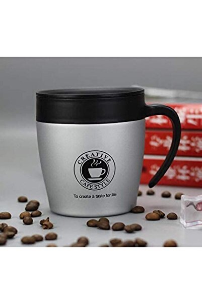 we3 Insulated Coffee Mug Stainless Steel Coffee Mug with Lid Handle Double Wa...