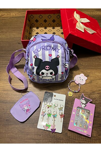 gülümse gel Özel Kutuda Kuromi Sanrio Set Hediye Seti Karne Doğum Günü Bayram...