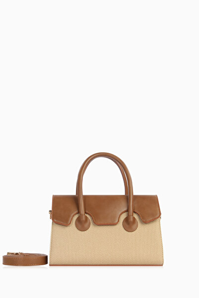 Tuğba Kapaklı Minimal Çanta - Bej