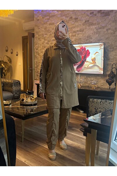 MİMİ Luxury Wear Women's Zippered Top and Bottom Tracksuit Set