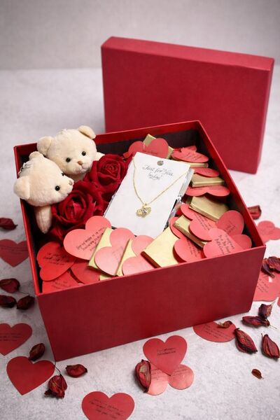 PAMEPAW 14 Şubat Sevgililer Günü Hediyesi Sevgiliye Hediye Zirkon Taşlı Kolye...