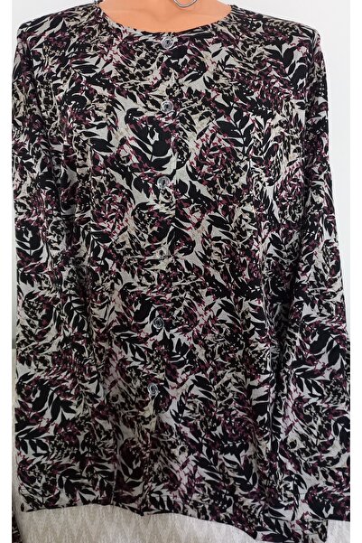 Anne Er Clothing Battal Combed Cotton Winter Blouse Long Sleeve Crew Neck Fro...