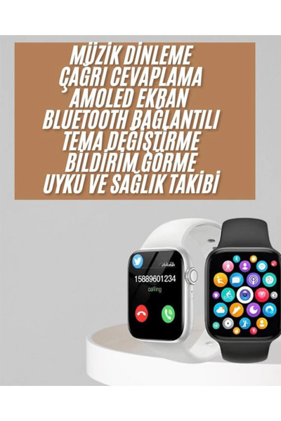 Fırsatkolik 1.83 İnç Akıllı Saat Android Ve İos Uyumlu Çağrı Cevaplayabilen A...