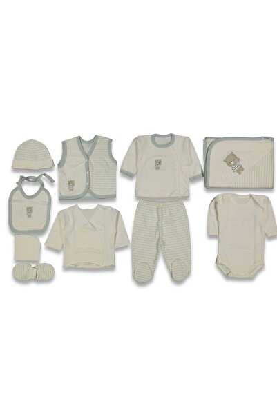Cherub Baby Panda Boy Striped Embroidered Newborn Baby Boy 10 Piece Hospital ...