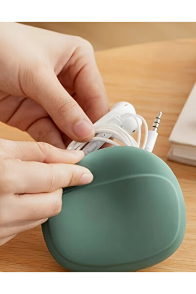 SOSYETEZGAHI Mıknatıslı Mini Silikon Taşınabilir Kulaklık ve Şarj Aleti Koruy...