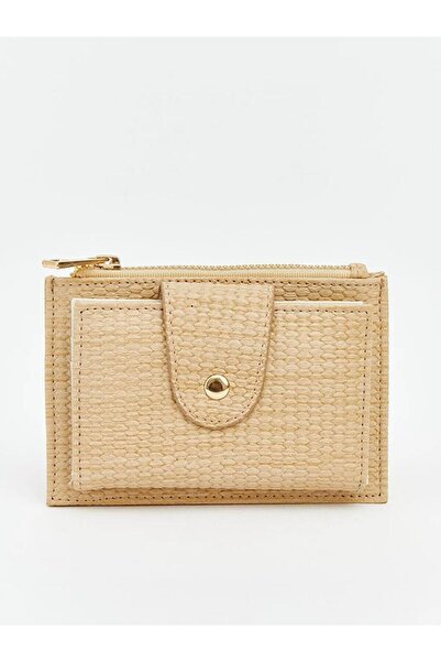 LC Waikiki Zippered Straw-Looking Women's Wallet (S6)