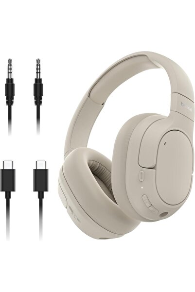 Belkin SoundForm Isolate Gürültü Önleyici Kablosuz Kulaklık (Kum) – Mikrofonl...