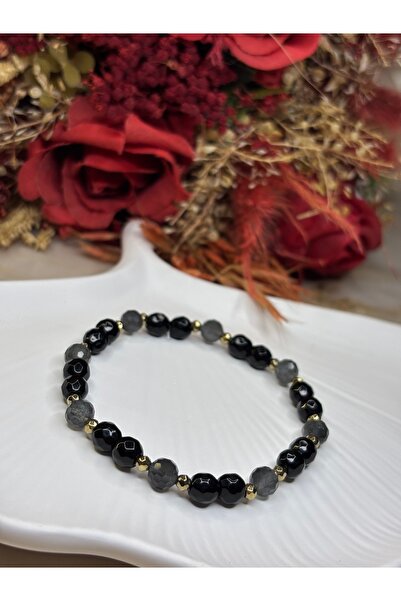 Moonstone Accessories سوار من حجر الأونيكس والعين السوداء والهيماتيت الطبيعي ...