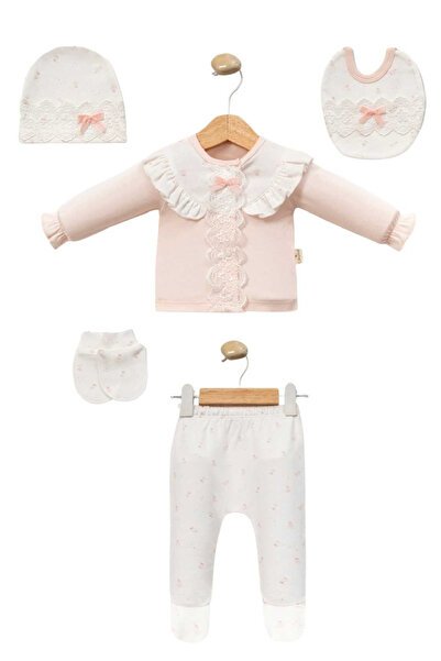 Cherub Baby Crispy Floral Baby Girl Set of 5, Newborn 5-Piece Hospital Discha...