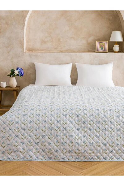 LC Waikiki Mixed Floral Pattern Double Bedspread (S6)