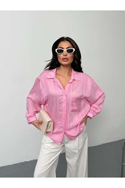 LB Laluna Butik Women's Striped Patterned Flowy Shirt