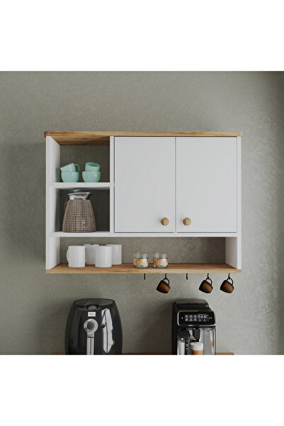 SESA MOBİLYA AKSESUARLARI ARES kahve köşesi çok amaçlı dolap üst modül mutfak...