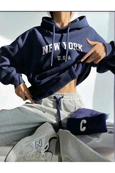 DİVİN Printed Oversize Hooded Sweatshirt