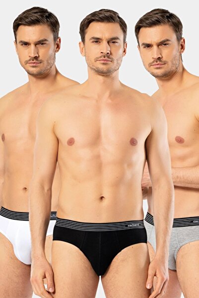 Şahin 3 bucăți slip pentru bărbați, 95% bumbac, 5% lycra, cu talie elastică