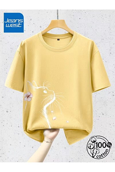 oneagılyazı Jeanswest Summer 100% Short-Sleeved T-Shirt