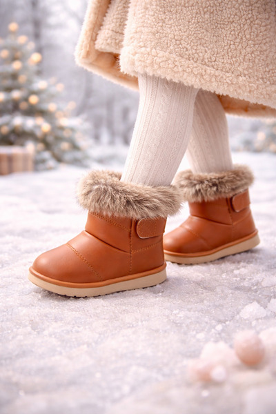 Bebelul Brown boots with fur