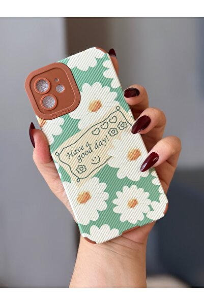 MİRAZ TASARIM iPhone 12 Daisy Pattern Case