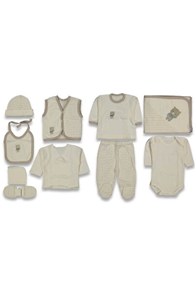 Cherub Baby Panda Boy Striped Embroidered Newborn Baby Boy 10 Piece Hospital ...