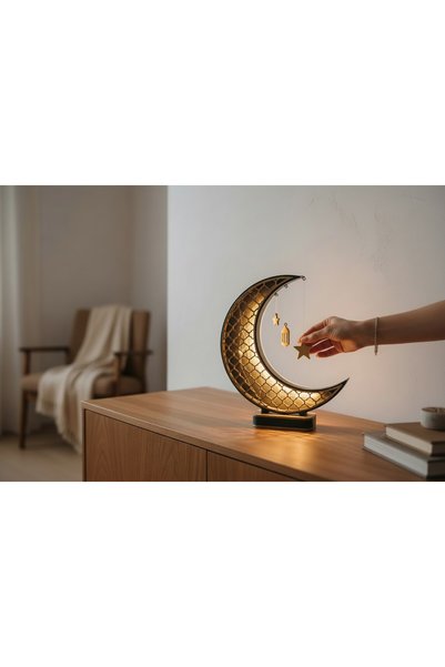Trend KenT Ramadan Ornament Led Lighted Crescent Decorative Object Gift Lighting