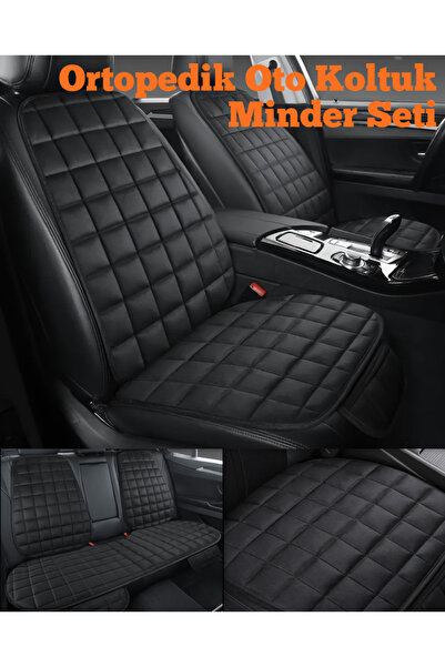 rebols Premium Ortopedik Oto Koltuk Minder Seti-Koltuk Koruma Kılıfı-Ön ve Ar...