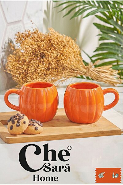 Che Sara كوب سيراميك بتصميم اليقطين من سلسلة بامبكم سيريز سعة 225 مل