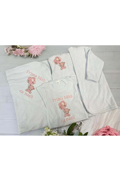 OBSIDION Set PRIMA BAITA cu nasii - Teddy - 4 piese - roz pudra