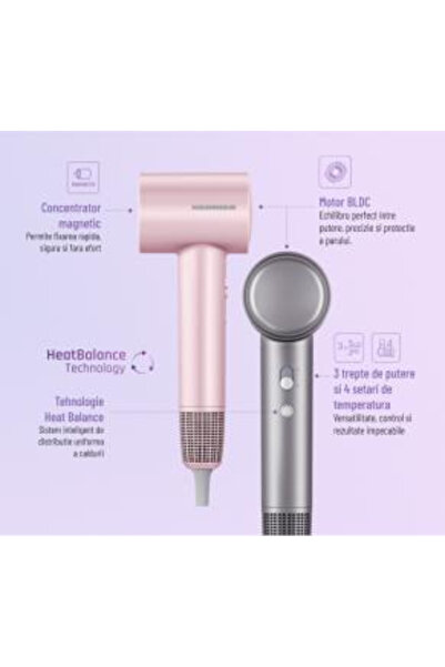 Heinner HAIR DRYER HHD-H16BLDC-GY, 1600 W, 3 POWER LEVELS, 4 TEMPERATURE SETT...