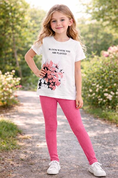 krm kerem bebe Set pentru fete din bumbac 100% și lycra elastică și colanți