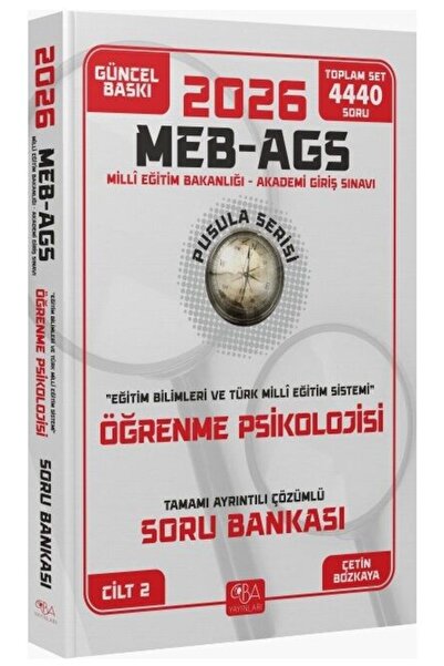 CBA Akademi YENİ AGS - CBA Yayınları 2026 MEB-AGS Eğitim Bilimleri Öğrenme Ps...