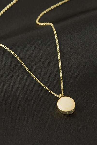 FREEDOM STOREE Oval Enamel Necklace