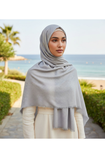 LadyCoco Self-Patterned Summer Breeze Crepe Shawl