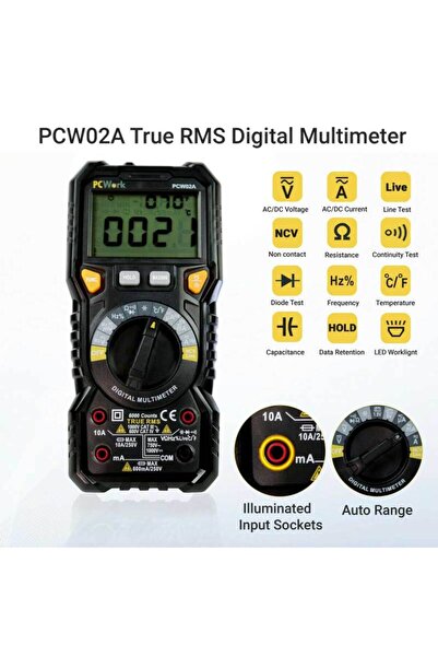ALIEN Multimetru digital cu adevărat RMS pentru temperatură NCV PCW02A