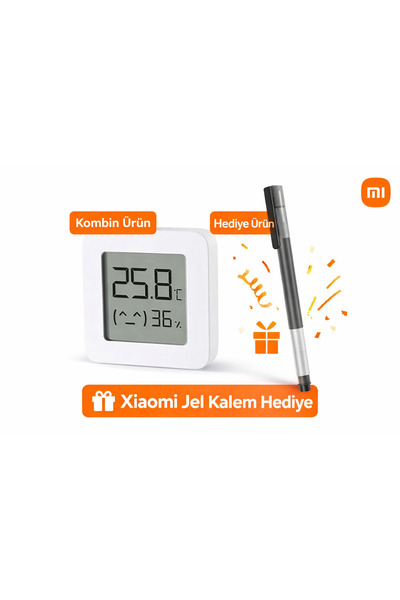 Mijia Akıllı Sıcaklık Ve Nem Ölçer Termometre PiL DAHiL 1 Adet Mi Jel Kalem H...