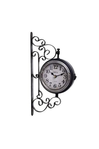 Decoratiuni Dulci Ceas metalic negru, fata dubla