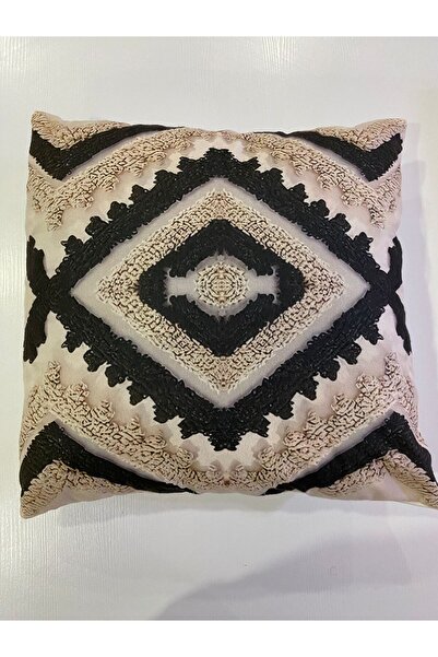 ART ÇEYİZ Suede Fabric Digital Printed Throw Pillow Cover 2 Pieces