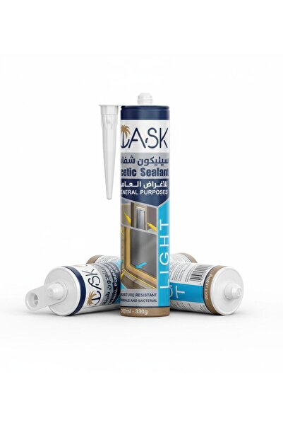 GENERAL High-quality, multi-purpose white silicone, 12-piece set, ASK brand