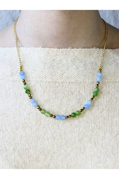 esha Natural Stone Green Agate Apatite Hematite Natural Stone Women's Natural...