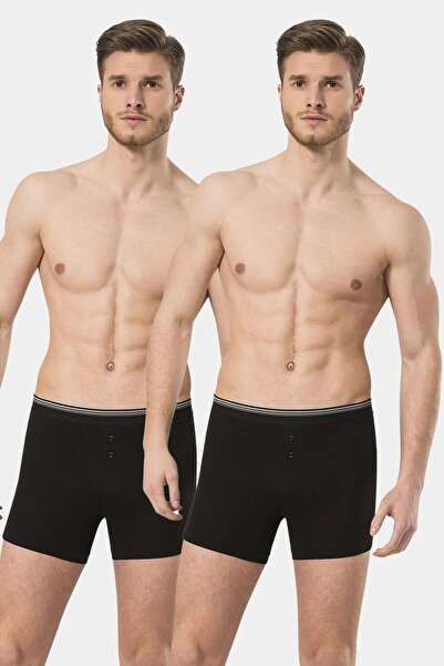 TÜREN 95% Cotton 5% Lycra Buttoned Men's Boxer Briefs 2-Pack