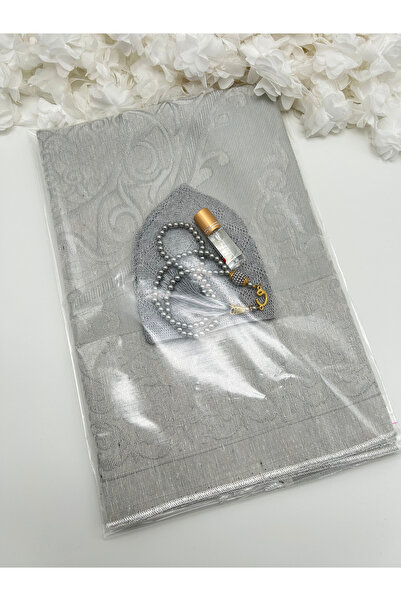 LenaToptan 10 Pieces Men's Prayer Rug, Prayer Beads, Skullcap and Fragrance S...