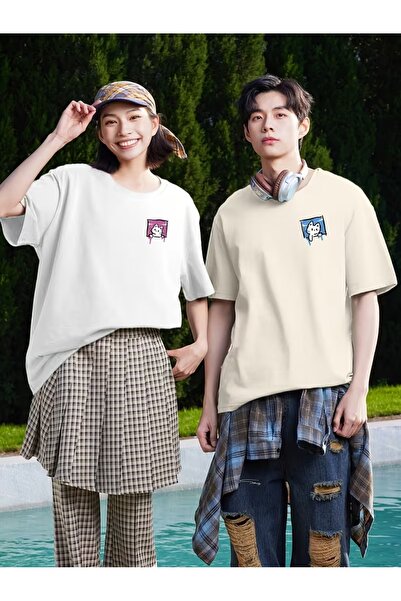 macklin Unisex Women's and Men's Cute Cat Printed Lover Couple Combination De...