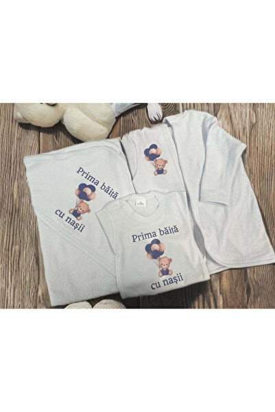 OBSIDION Set PRIMA BAITA cu nasii, 4 piese - albastru marin Teddy