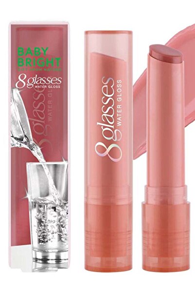 Baby Bright 8 Glasses Water Gloss Lip Balm – Hydrating & Glossy Finish for So...