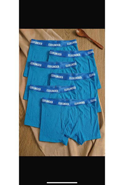 Elixunder 6’Lı İndigo Erkek Boxer Glad And Comfortable Terletmez Nefes Alabil...