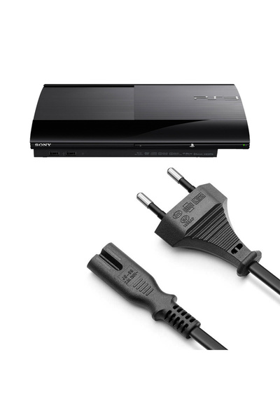 POPKONSOL PS3 Süper Slim Güç Kablosu 1.5m Playstation 3 Süper Slim Kasa Uyuml...