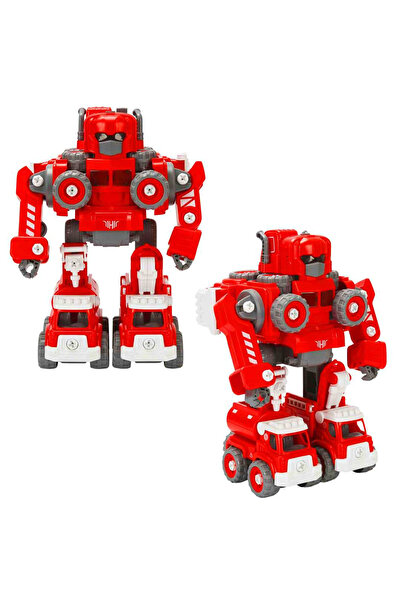 Sunman Zapp LM905-A Sök Tak Autobots 5İN1 Sesli Işıklı 133 Parça 3+ - Kırmızı