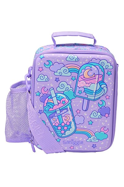 SMIGGLE صندوق غداء صلب من تريل بليزر بلون أرجواني - غطاء صلب مقاوم للكسر، صند...