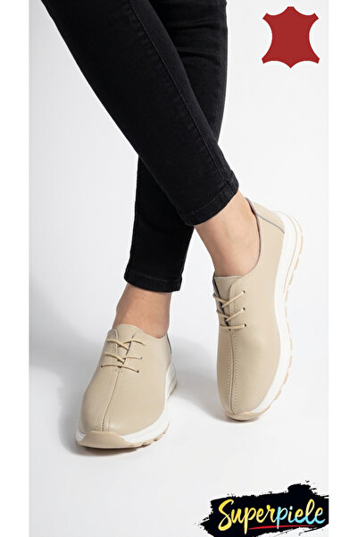 ANGEL BLUE Comfortable women's casual shoes made of soft natural leather with...